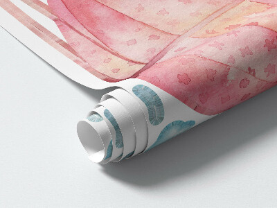 Muur stickers 100x118 Konijntjes in pastel boho-hemel