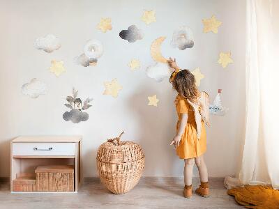 Muur stickers 100x118 Pastel aquarel hemelse natuurmotieven