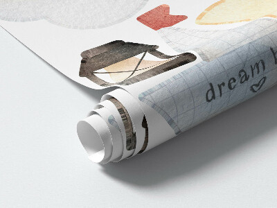 Muur stickers 100x118 Pastel aquarel hemelse natuurmotieven