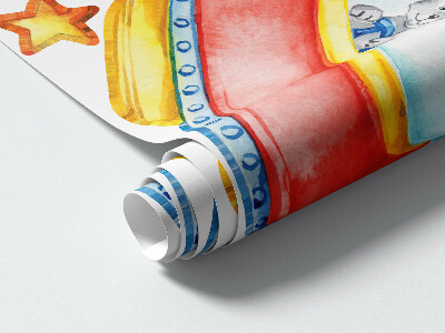 Muur stickers 100x175 Kleurrijke dieren in een aquarelruimte