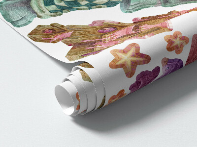 Muur stickers 100x138 Een magisch dierenland in een pasteltekening