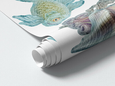 Muur stickers 100x112 Een zeemeermin in pastelstijl