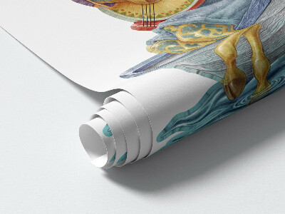 Muur stickers 100x132 Pasteltekeningen van magische dieren