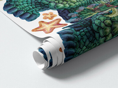 Muurstickers 130x168 Dierenfantasieën in tekenfilmvorm