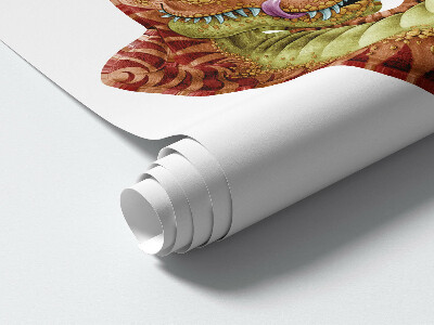 Muurstickers 130x195 Dinosaurussen in een vrolijke tekenfilmversie