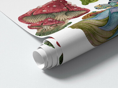 Muurstickers 130x173 Boswezens, feeën, kabouters en een boomhut