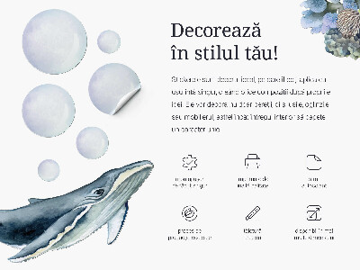 Muurstickers 130x159 Een onderwatersprookje met zeedieren