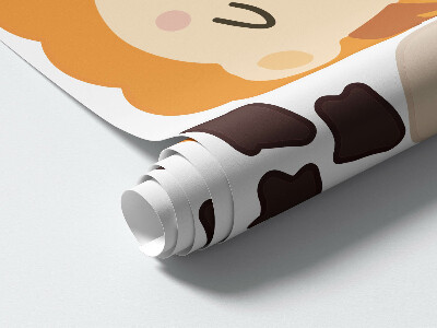 Muurstickers 130x237 Een charmant boho-dierenpatroon