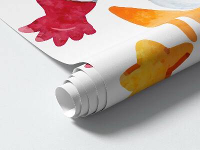 Muurstickers 130x219 Ruimtepastelpatroon met astronaut en raketten