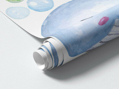 Muurstickers 130x184 Een pastelkleurige onderwaterwereld van aquarelwezens