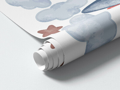 Muurstickers 130x196 Dierenvluchten in aquarelstijl