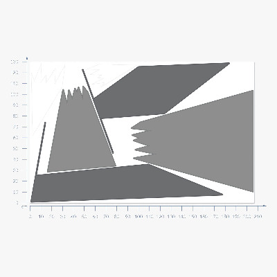 Muurstickers 130x207 Winterse bergtoppen in een illustratief beeld