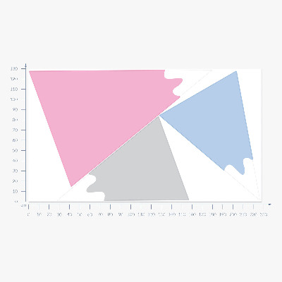 Muurstickers 130x228 Pastelkleurige bergtoppen met besneeuwde toppen