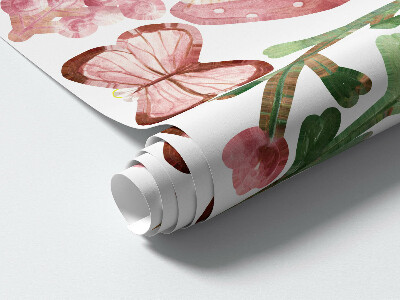 Muurstickers 130x192 Bosdieren in pastelwaterverf met herten