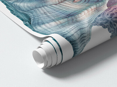 Muurstickers 130x115 Zeemeermin in een pastelkleurige onderwaterwereld