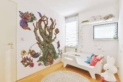 Muurstickers 60x79 Bosfeeënwezens en een boomhut