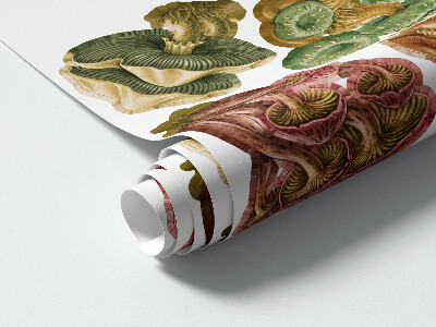 Muurstickers 60x29 Bospaddestoelen in een tekenfilmversie