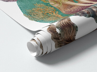 Muurstickers 60x79 Het onderwaterrijk van de kleine zeemeerminnen