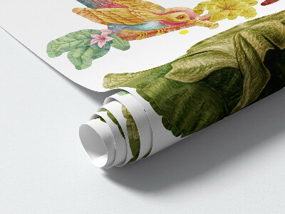 Muurstickers 60x80 Jungle Safari met pastelkleurige dieren