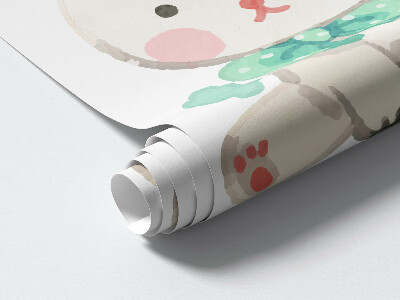 Muurstickers 60x107 Schattige pastelkleurige speeltjes in aquarelstijl