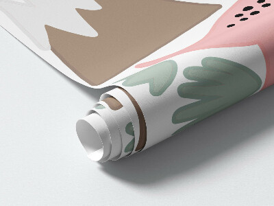 Muurstickers 60x96 Dinosaurussen in een pastelkleurige jungle