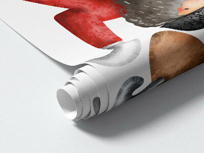 Muurstickers 60x83 Piratenwereld in pastelkleurige waterverf