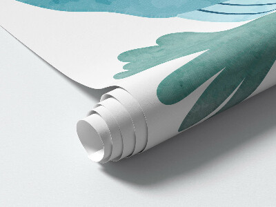 Muurstickers 60x109 Een zeeparadijs in aquarelstijl