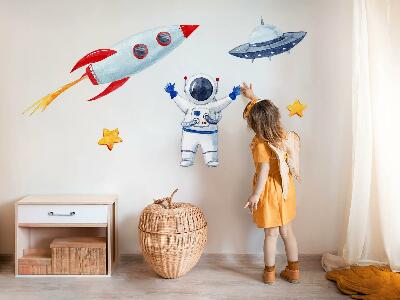 Muurstickers 60x102 Kosmische aquarellen in pasteltinten