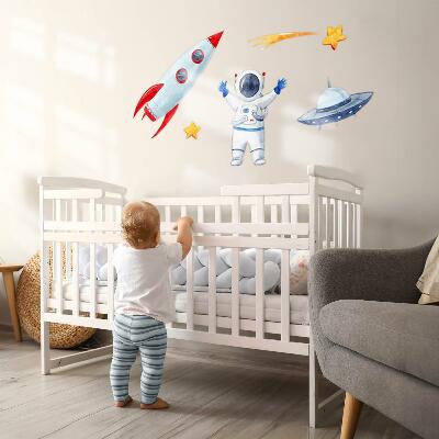 Muurstickers 60x102 Kosmische aquarellen in pasteltinten