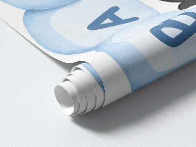 Muurstickers 60x96 Pastelkleurige aquareldecoraties voor een jongen