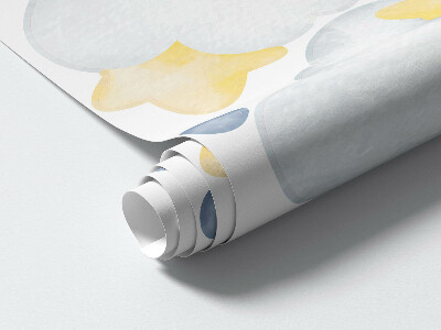 Muurstickers 60x81 Lucht en ruimte in boho-pastelkleuren