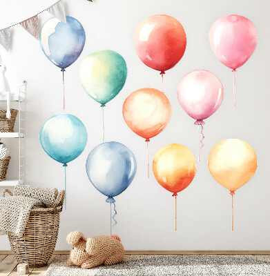 Muurstickers 60x70 Pastelballonnen in een kleurrijke harmonie