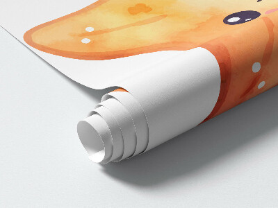 Muurstickers 60x65 Vrolijke pastelkleurige zeester in aquarelstijl