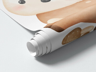 Muurstickers 60x76 Bosdieren in een pastelkleurige aquarelstijl