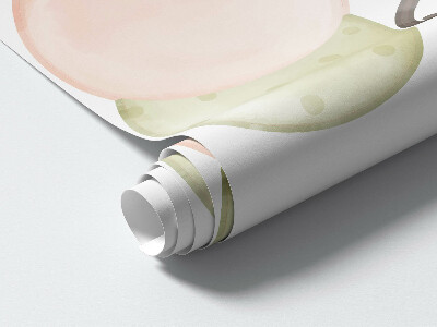 Muurstickers 60x93 Schattige dieren zwevend op ballonnen in waterverf