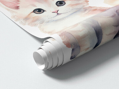 Muurstickers 60x82 Schattige dieren in pastelhemel