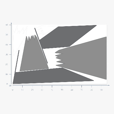 Muurstickers 60x96 Winterse bergtoppen in een illustratief beeld