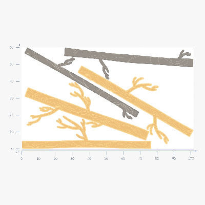 Muurstickers 60x102 Pastelkleurig bos met decoratieve bomen