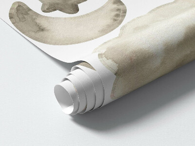 Muurstickers 60x99 Planten en safari in pasteltinten