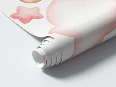 Muurstickers 60x92 Schattige teddyberen met ballonnen in pastelwaterverf