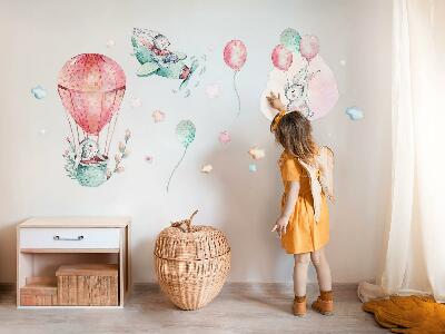 Muurstickers 60x71 Konijntjes in pastel boho-hemel