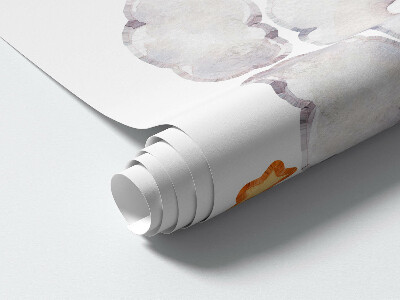 Muurstickers 60x101 Pastelkleurige teddyberen en konijntjes in waterverf