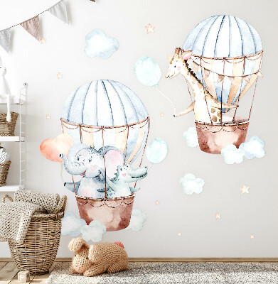 Muurstickers 60x88 Pastelballonnen met aquarelhangers