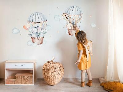 Muurstickers 60x88 Pastelballonnen met aquarelhangers