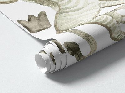 Muurstickers 60x95 Schattige dieren in pastel boho-stijl