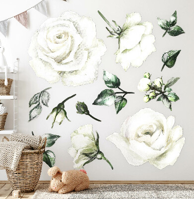 Muurstickers 60x103 Bloemmotieven in pastelkleurige aquarellen