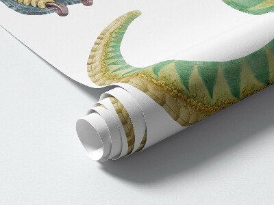 Muurstickers 60x91 Kleurrijke dinosaurussen in pastelstijl