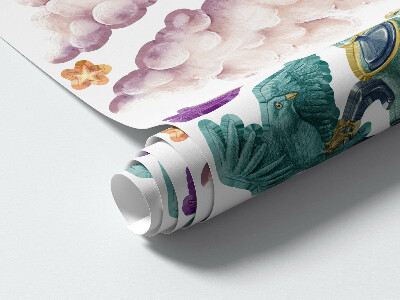 Muur stickers 80x110 Het dierenrijk in een tekenfilmversie