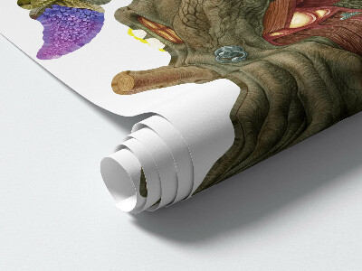 Muur stickers 80x106 Bosfeeënwezens en een boomhut