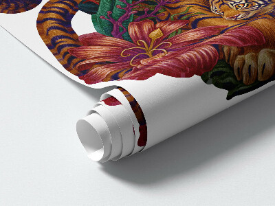 Muur stickers 80x105 Jungle Safari met tekenfilmdieren